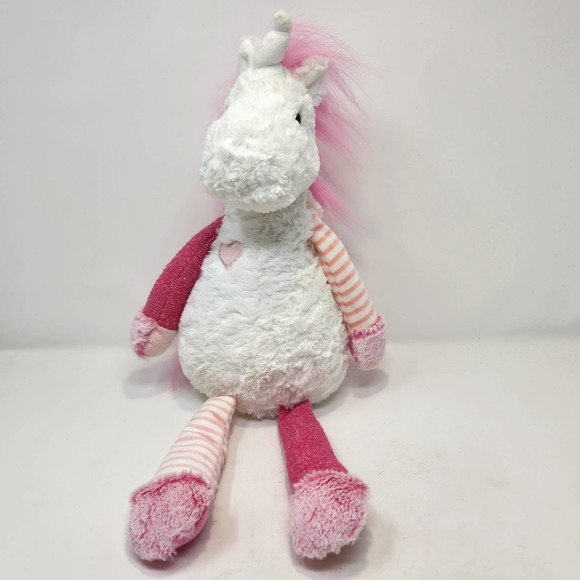Aurora Purely Luxe White Pink Unicorn Plush 13" Stuffed Animal Soft Toy - Picture 1 of 8